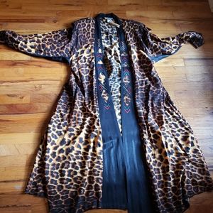 Vintage leopard southwestern kimono aztec chimayo